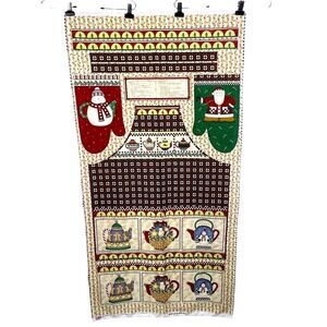 Vtg Debbie Mumm Mumms the Word Christmas Fabric Panel DIY Apron Oven Mitts Santa
